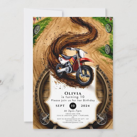 Kinderen Fast Motorcycle Verjaardag Kaart (Voorkant)