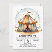 Kinderen Feestelijke Circus Verjaardag Kaart (Voorkant)