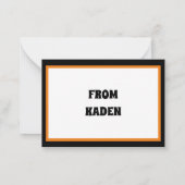 Kinderen Fijne Halloween Lieve Zwarte Vleermuis Notitiekaartje (Achterkant)