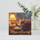 Kinderen Film & Ouders 'Date Night Invitation Kaar Aankondiging (Staand voorkant)