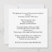 Kinderen Film & Ouders 'Date Night Invitation Kaar Aankondiging (Achterkant)