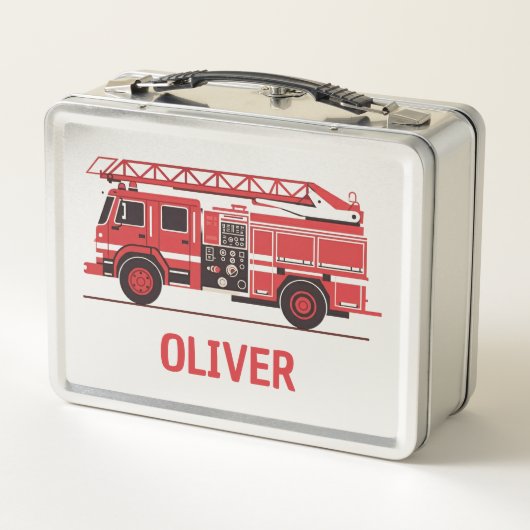 Kinderen Fire Truck Silhouette gepersonaliseerd (Achterkant)