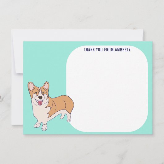 Kinderen Flat Panel Corgi Bedankt (Voorkant)