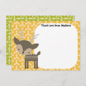 Kinderen Flat Panel Dank u Kaarten Bruin Herten (Voorkant / Achterkant)