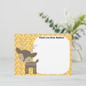 Kinderen Flat Panel Dank u Kaarten Bruin Herten (Staand voorkant)