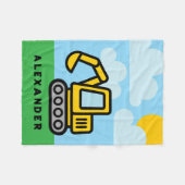 Kinderen fleece deken met leuke speelgoed graafmac (Voorkant (Horizontaal))
