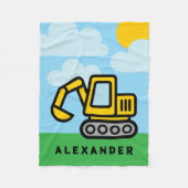 Kinderen fleece deken met leuke speelgoed graafmac (Voorkant)