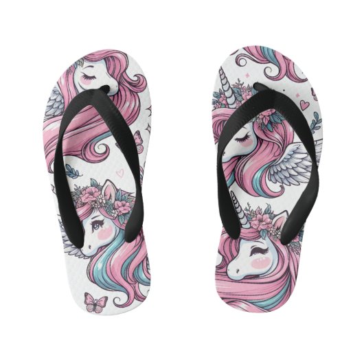Kinderen Flip-Flop Design – Roze Eenhoorns Kinder Teenslippers (Voetbed)