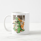 Kinderen Fore Squad T-rex Dinosaur Golf Speler Gra Koffiemok (Links)