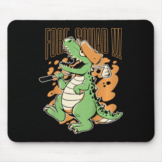 Kinderen Fore Squad T-rex Dinosaur Golf Speler Gra Muismat (Voorkant)