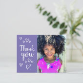 Kinderen Foto Bedankkaartje Briefkaart (Staand voorkant)