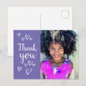 Kinderen Foto Bedankkaartje Briefkaart (Voorkant / Achterkant)