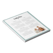 Kinderen Foto Dagelijks Menu Planner Notitieblok (Schuin)