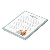 Kinderen Foto Dagelijks Menu Planner Notitieblok (Linkerzijde)