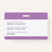 Kinderen Foto ID Badge Music Tour Schoolreis (Achterkant)