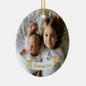Kinderen Foto Kerst Ornament met Jaar (Rechts)