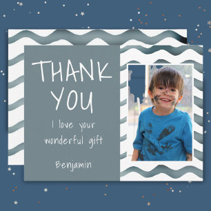 Kinderen Foto Verjaardag Bedankt Briefkaart
