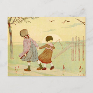 "Kinderen" Franse illustratie Briefkaart