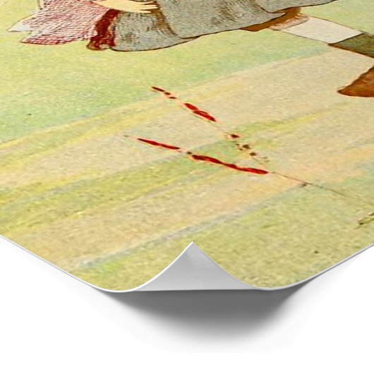 "Kinderen"  Franse illustratie Poster (Hoek)