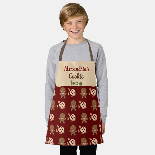 Kinderen Fun Holiday Cookie Bakken All Over Print Schort (Gedragen)