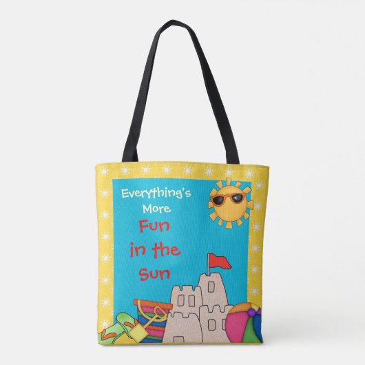 Kinderen Fun in de zon Tote Bag (Achterkant)