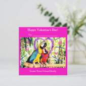 Kinderen Funky Klaslokaal Valentijns Paren Feestdagenkaart (Staand voorkant)