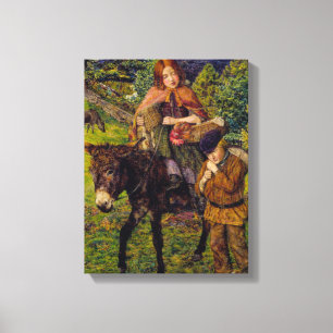 Kinderen gaan naar de markt (door John Lee) Canvas Afdruk