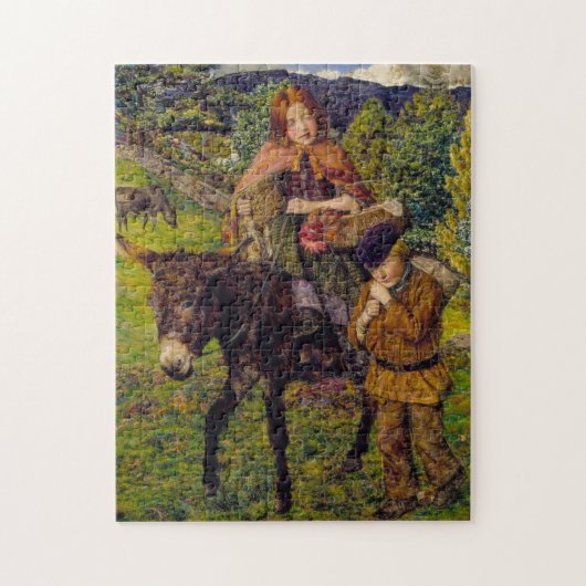 Kinderen gaan naar de markt (door John Lee) Legpuzzel (Verticaal)