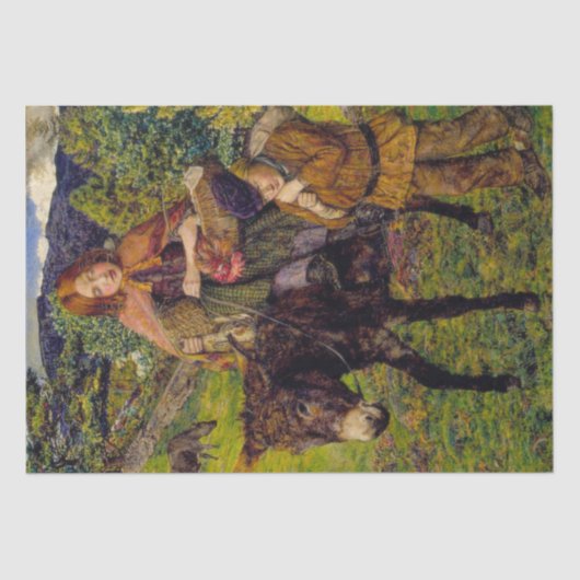 Kinderen gaan naar de markt (door John Lee) Tissuepapier (Voorkant)