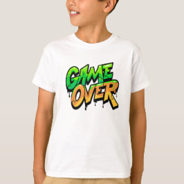 Kinderen Game Over Leuke Gamer – Graffiti Drip Des T-shirt