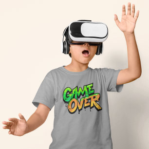 Kinderen Game Over Leuke Gamer – Graffiti Drip Des T-shirt