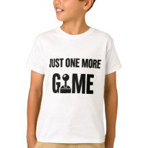Kinderen Gamer T-shirt – “Eén spelletje nog” 