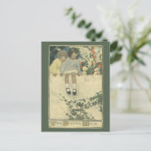 kinderen, Garden Wall Jessie Willcox Smith Briefkaart (Staand voorkant)