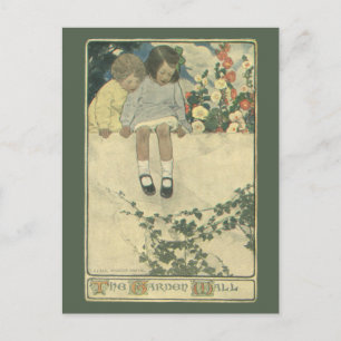 kinderen, Garden Wall Jessie Willcox Smith Briefkaart