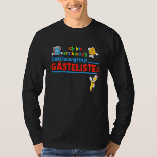Kinderen Gastlijst Eerste School Gastboek Gasten E T-shirt