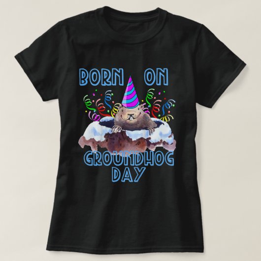 Kinderen geboren op grondhog Dag Shirt Kinder gesn (Design voorkant)