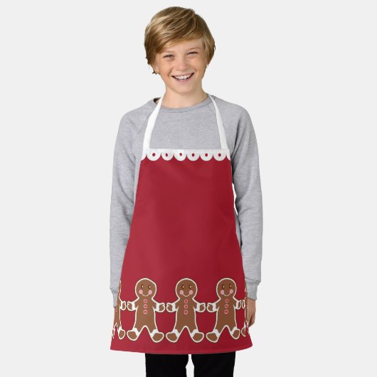 Kinderen Gebruine Kerst Apron Schort (Gedragen)