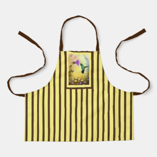 Kinderen Geel en bruin Striped Schort