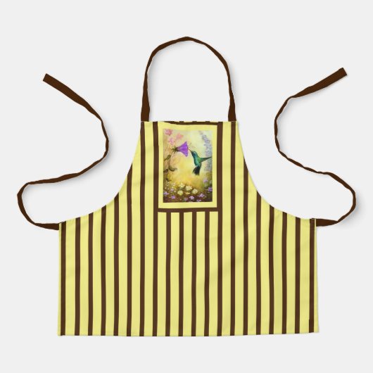 Kinderen Geel en bruin Striped Schort (Voorkant)