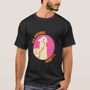 Kinderen Geen Drama Kleurrijke Lama T-shirt