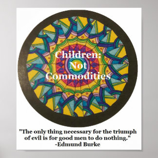 Kinderen:geen Poster tegen mensenhandel