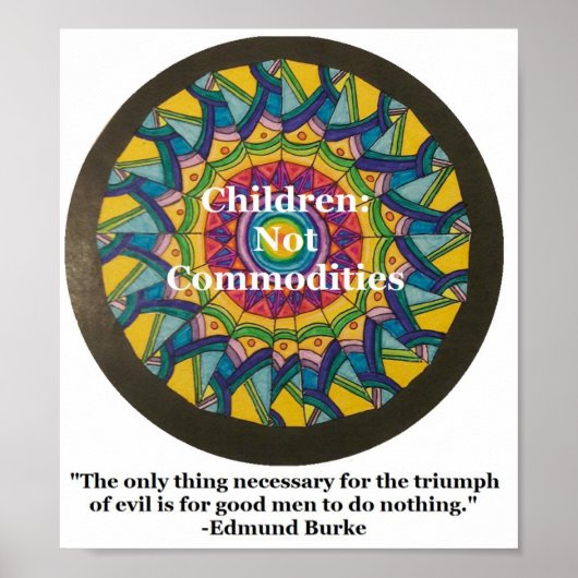 Kinderen:geen Poster tegen mensenhandel (Voorkant)
