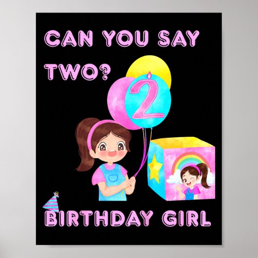 Kinderen Gefeliciteerd Verjaardag Poster (Voorkant)
