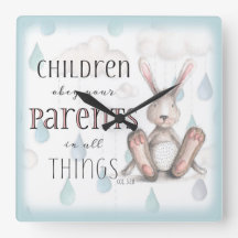 Kinderen gehoorzamen hun ouders-Col 3:20 Blauw