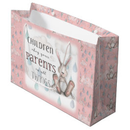 Kinderen gehoorzamen hun ouders - Kol 3:20 - Roze Large Cadeautasje