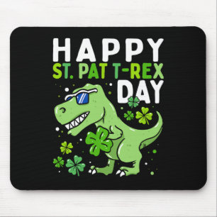 Kinderen Gelukkig St Pat Trex Dag Dino St Patricks Muismat