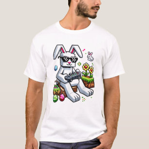 Kinderen Gelukkige Pasen Dag Konijn Ei Videospel K T-shirt