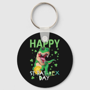 Kinderen Gelukkige St. Patricks Dag T-rex Dinosaur Sleutelhanger