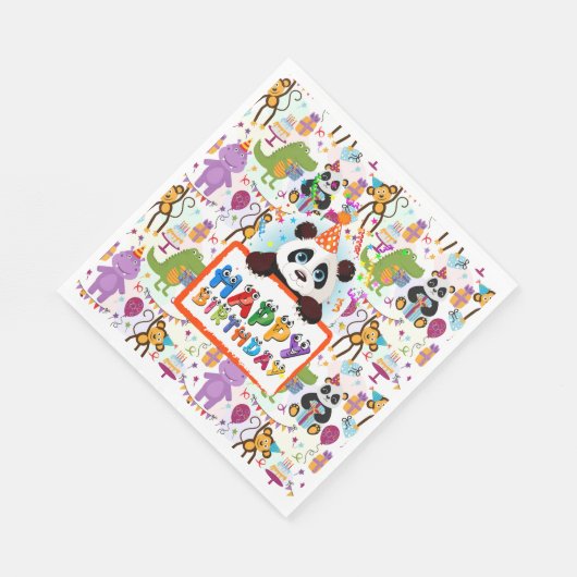 Kinderen Gelukkige Verjaardag Servet (Hoek)