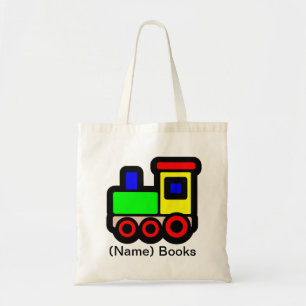 Kinderen genaamd id Train book canvas tas